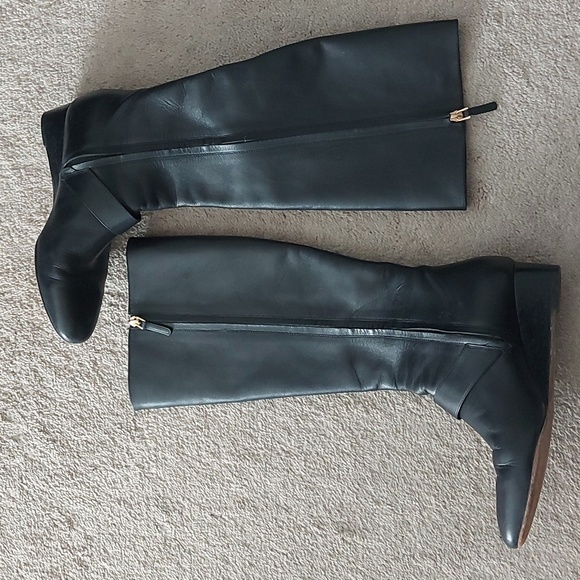 Tory Burch Sofia wedge tall black boots size 8.5 - Picture 3 of 16